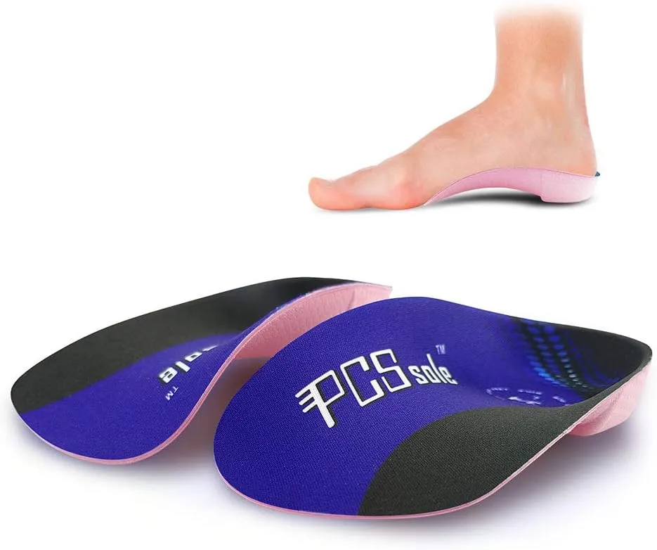 PCSsole’s 3/4 Orthotics Shoe Insoles High Arch Supports Shoe Insoles for Plantar Fasciitis, Flat Feet, Over-Pronation, Relief Heel Spur Pain
