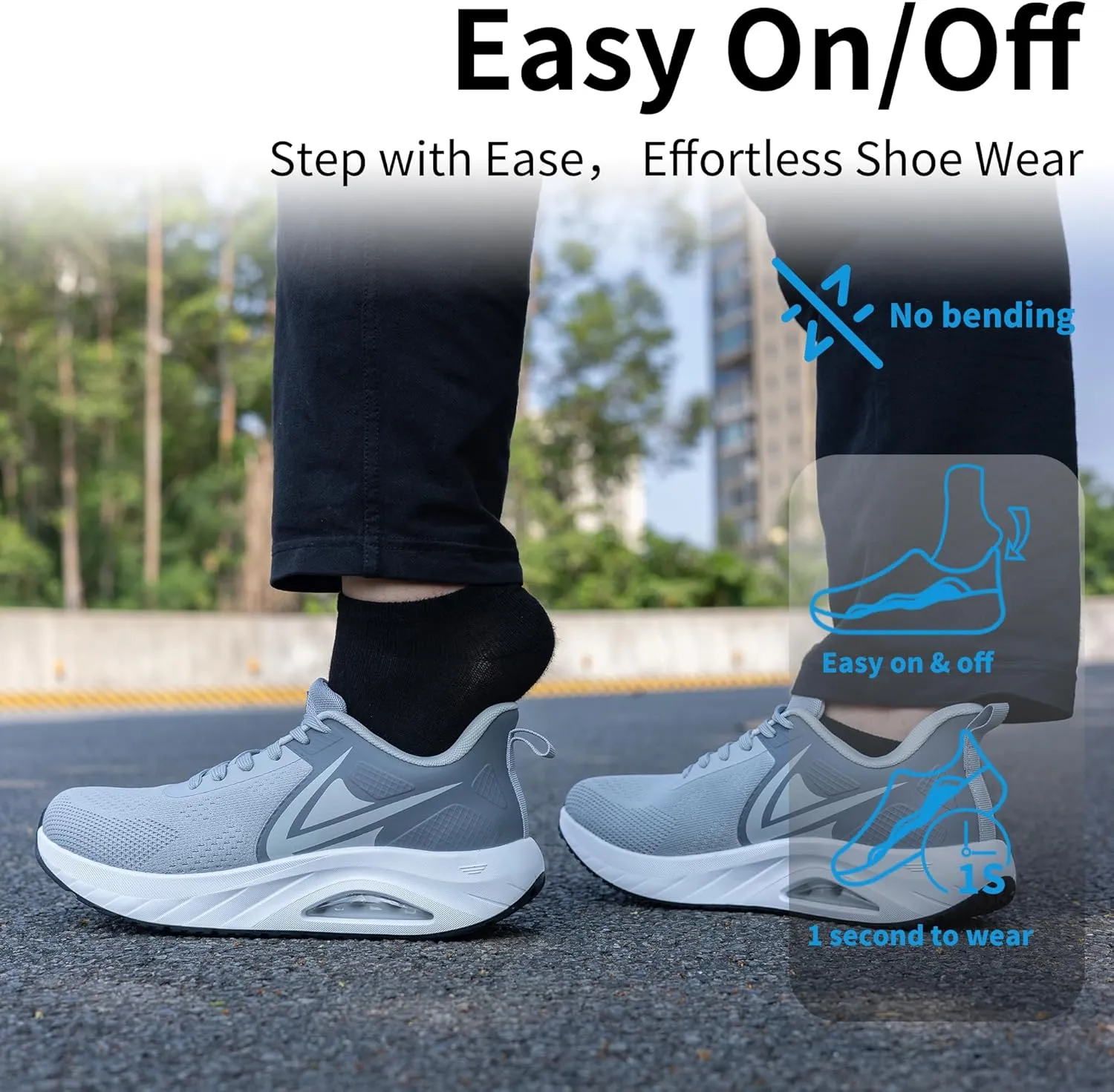 PERSOUL Mens Wide Toe Box Shoes Running Fashion Sneakers Athletic Tennis Walking Shoes with Arch Support for Gym Jogging Workout US 8-13