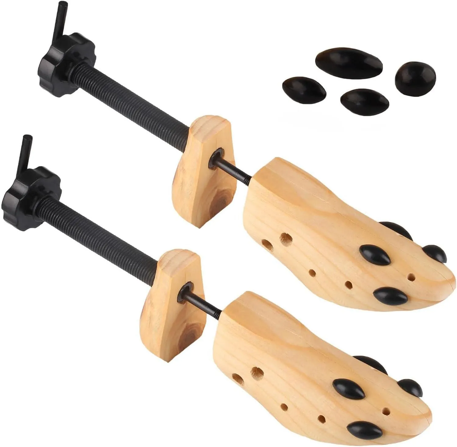 Pestor Unisex Professional Shoe Stretcher,4-Way Wood Shoe Shaper, Wooden Shoe Tree for Women and Men