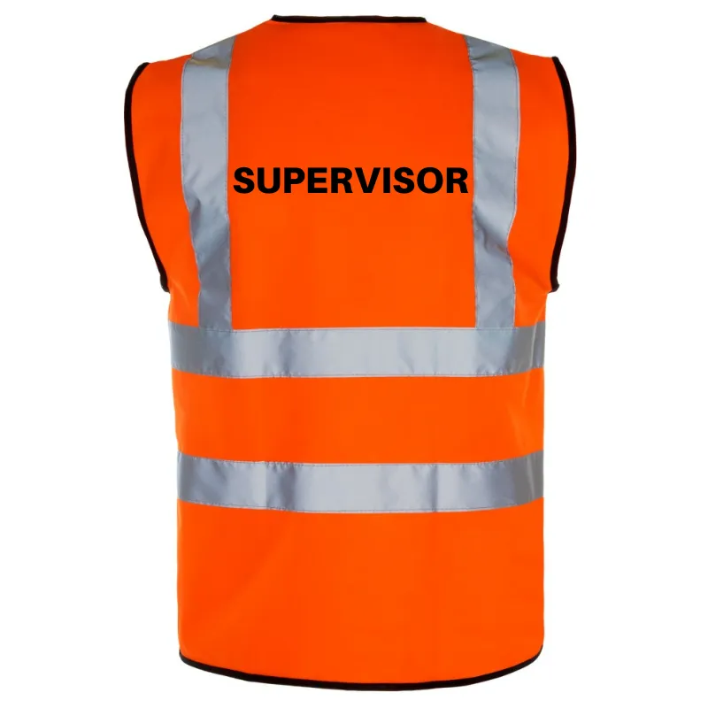 Printed Hi-Viz Extensive catalogue - Waistcoat Wide variety SUPERVISOR