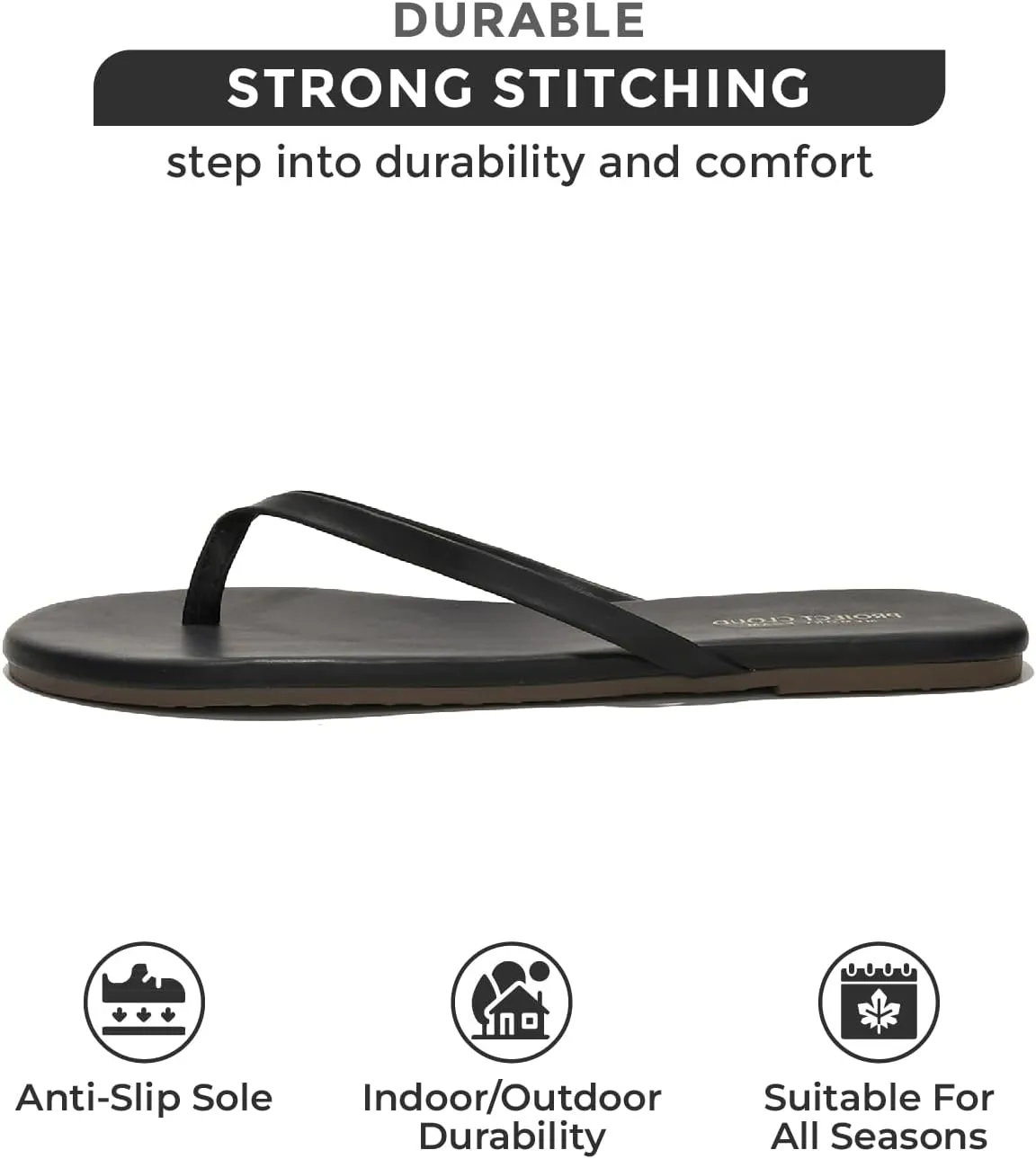 Project Cloud Flip Flops for Women Footwear - Memory Foam Flats Sandals for Women 2025 - Vegan Leather Lightweight Sandals Summer Beach Essentials Slides (Foundations)