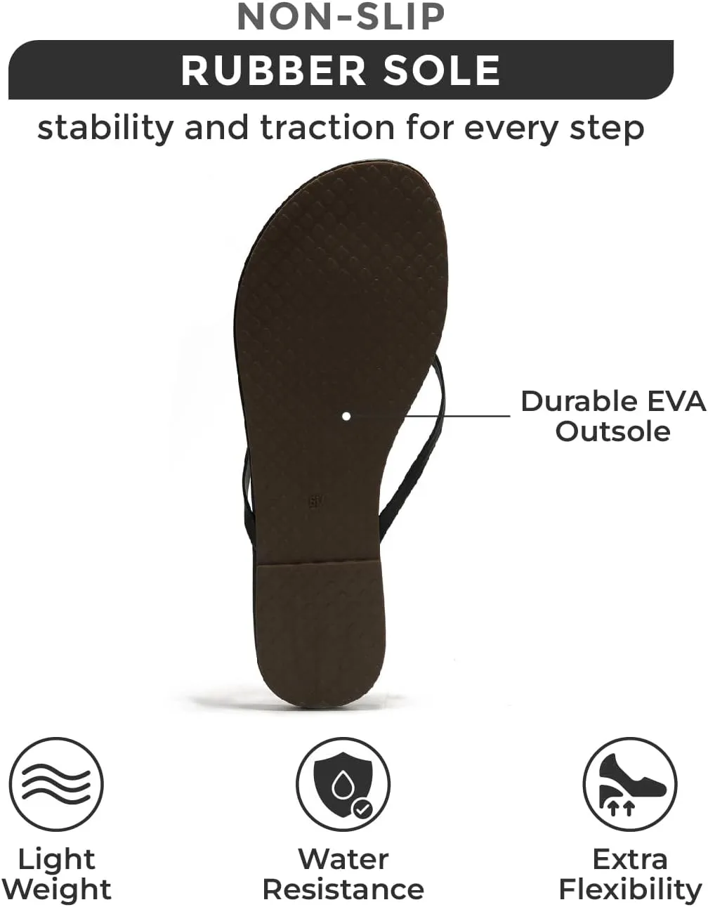 Project Cloud Flip Flops for Women Footwear - Memory Foam Flats Sandals for Women 2025 - Vegan Leather Lightweight Sandals Summer Beach Essentials Slides (Foundations)