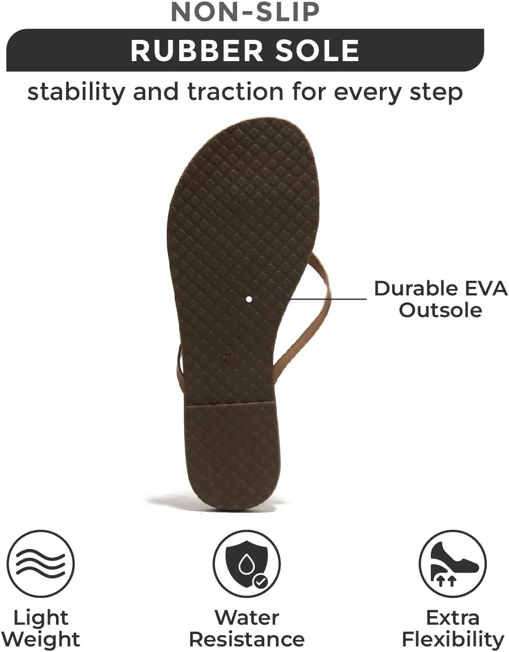 Project Cloud Vegan Leather Flip Flops for Women Footwear - Memory Foam Flats Sandals for Women 2025 - Lightweight Sandals Summer Beach Essentials Slides (Foundations)