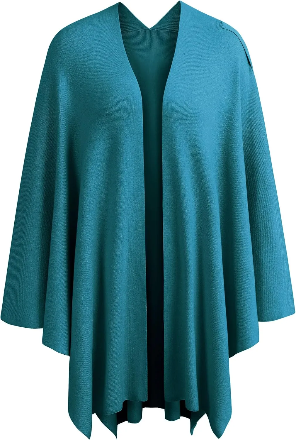 PULI Womens Large Cross Front Poncho Sweater Wrap Topper Knitted Elegant Shawls Cape for Fall Winter