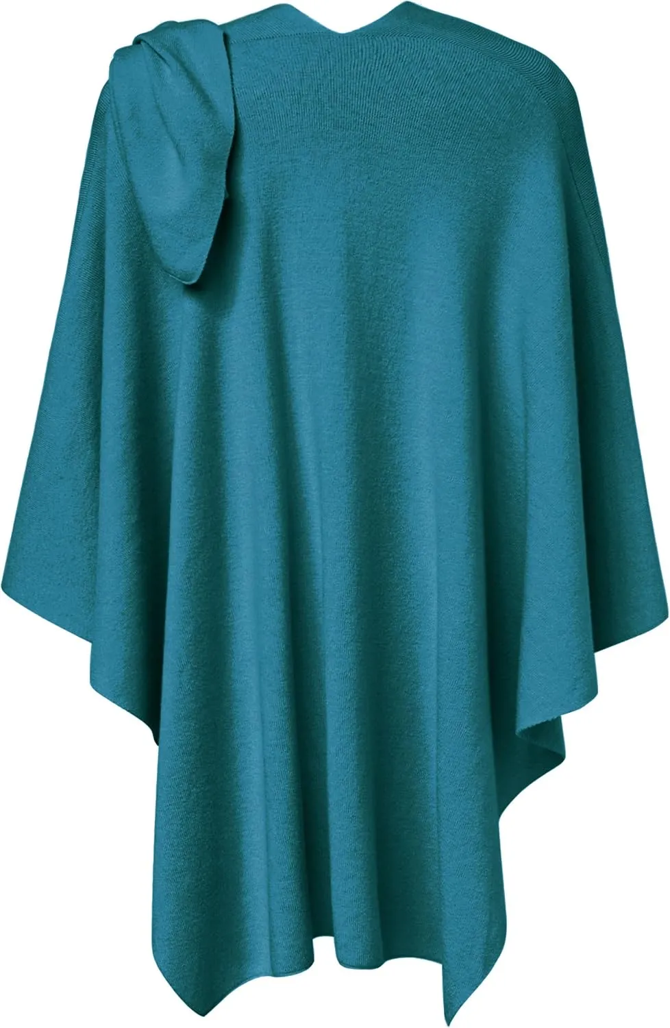 PULI Womens Large Cross Front Poncho Sweater Wrap Topper Knitted Elegant Shawls Cape for Fall Winter