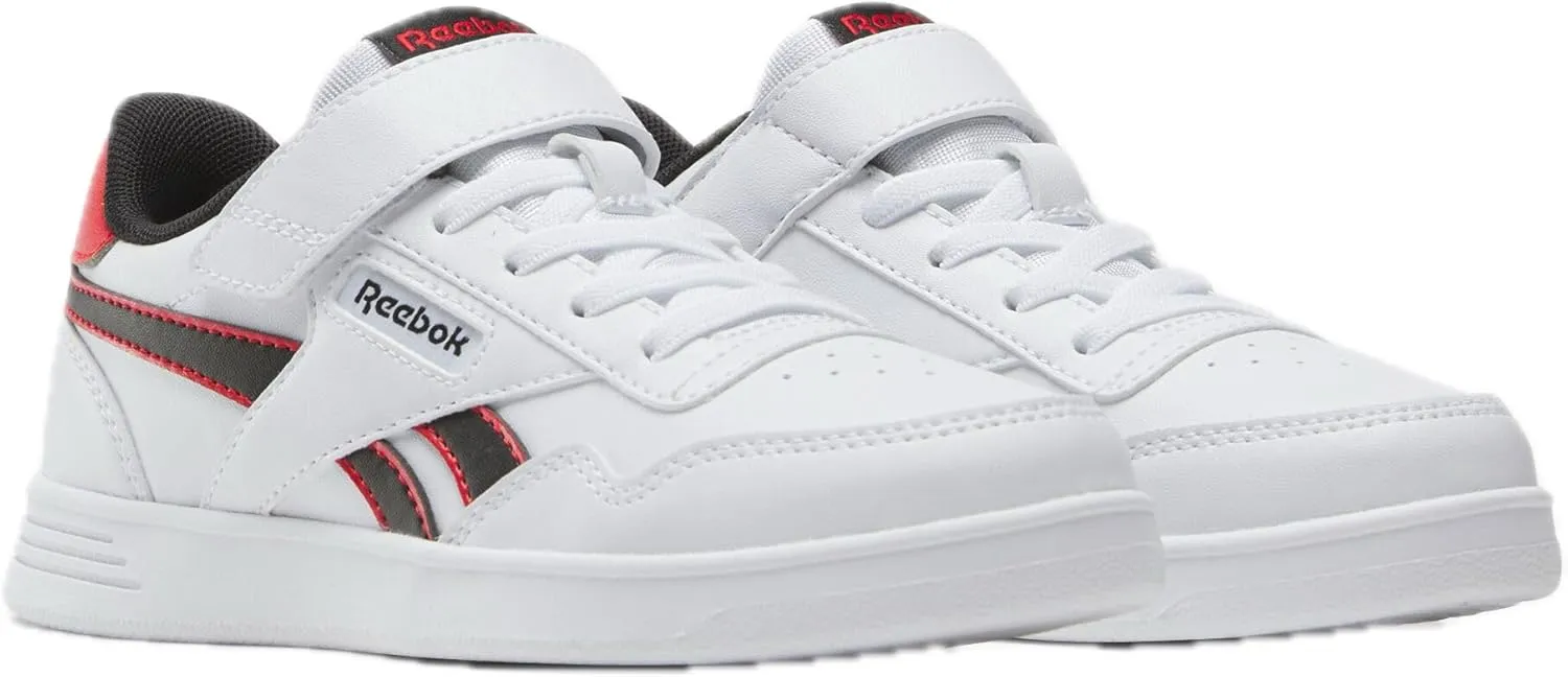 Reebok Boy's Court Advance Elastic Lace & Top Strap Sneaker
