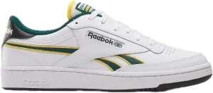 Reebok Unisex Club C Revenge Sneaker, White/Fierce Gold/Collegiate Green, 12 US Men