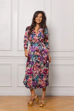 Robe Longue Rosas Blanche À Fleurs Multicolores
