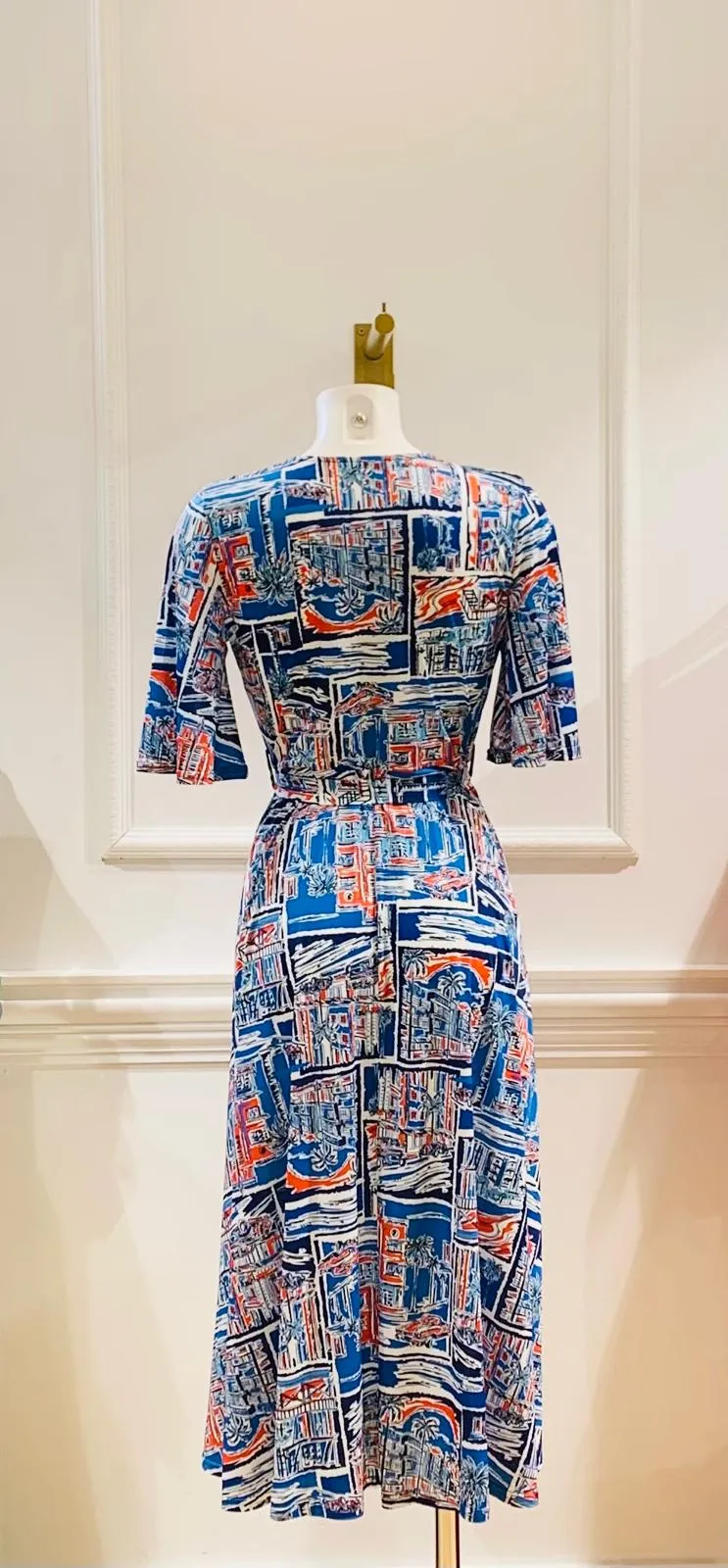 Robe Longue Rosas Playa Bleu