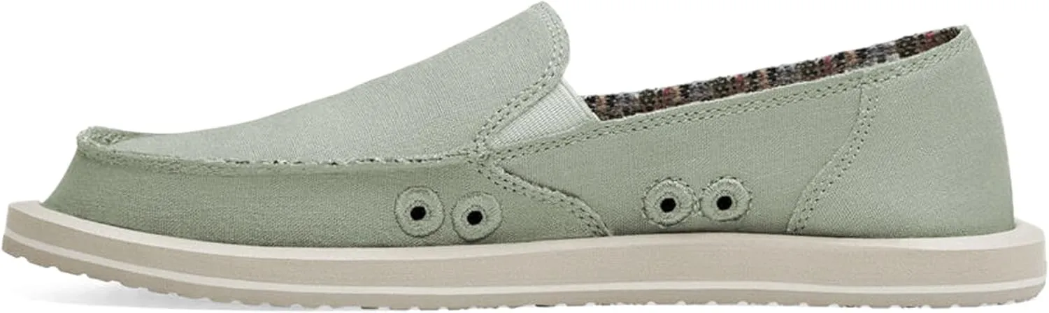 Sanuk Womens Donna Hemp Loafers | Womens Shoes | Slip On Shoes for Women|Memory Foam Footbed