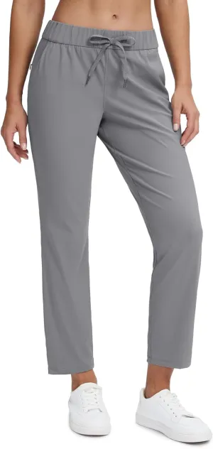 Seamaid Women's Golf Pants with Pockets 7/8 Stretch Travel Ankle Pants for Casual Athletic