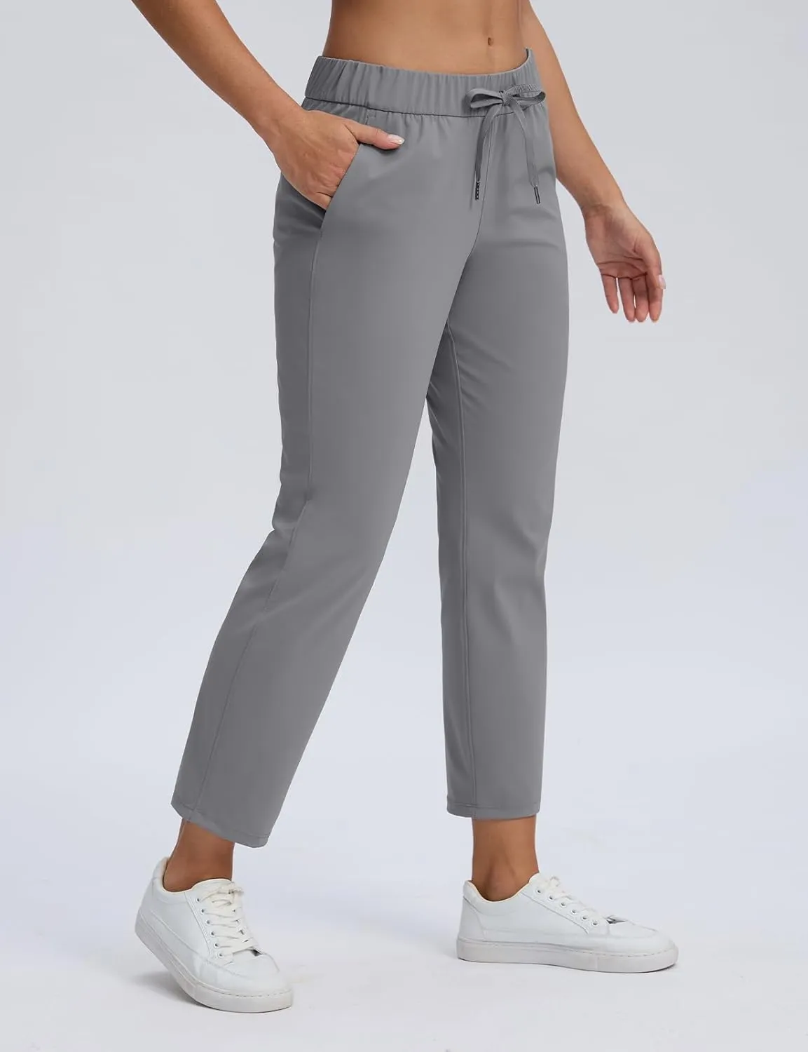 Seamaid Women's Golf Pants with Pockets 7/8 Stretch Travel Ankle Pants for Casual Athletic