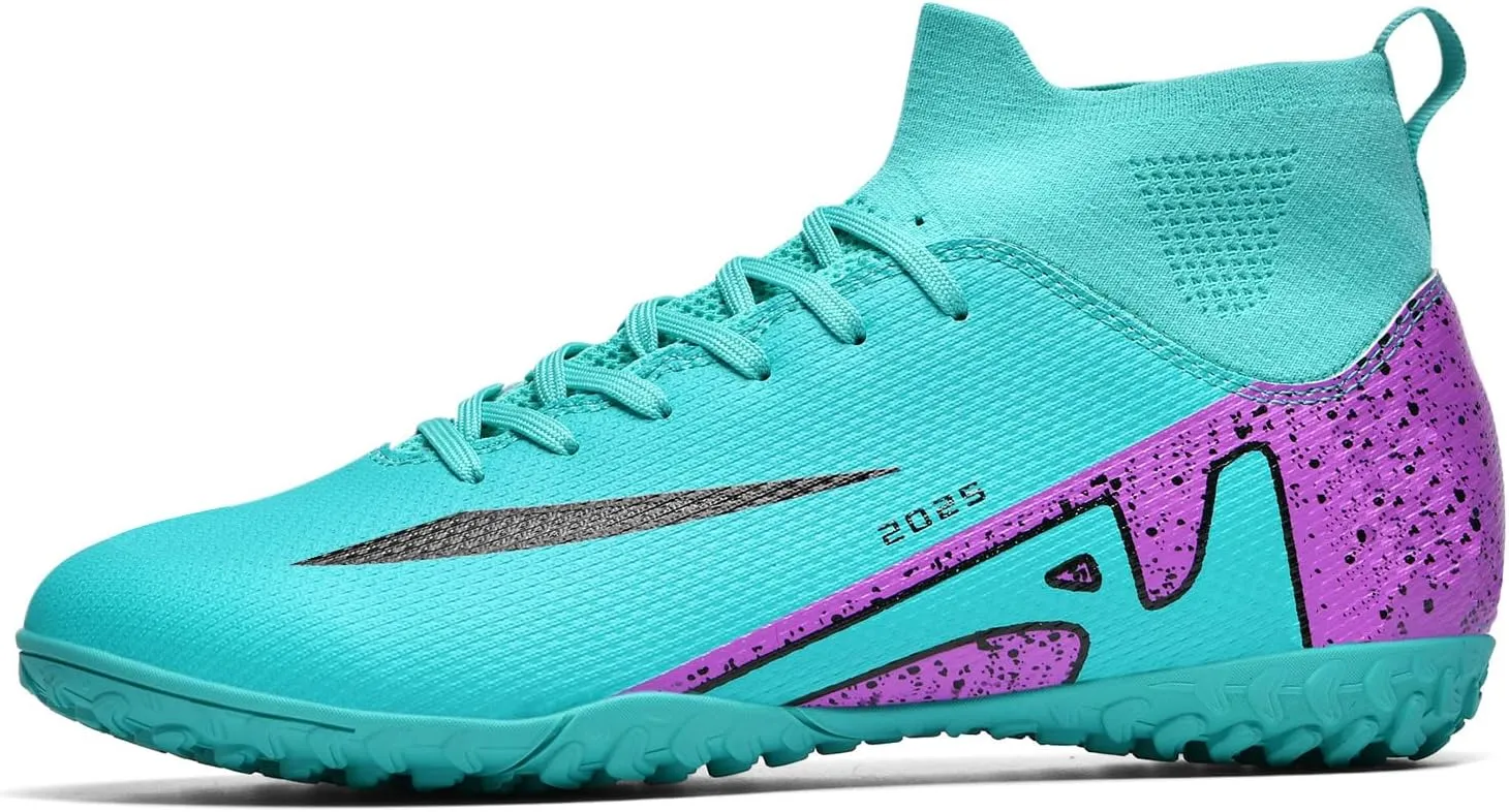 Soccer Cleats for Mens Womens Indoor Soccer Shoes Unisex Baseball Turf Shoes Youth Rugby Shoes Adult AG FG TF Football Boots Wide Training Sneaker