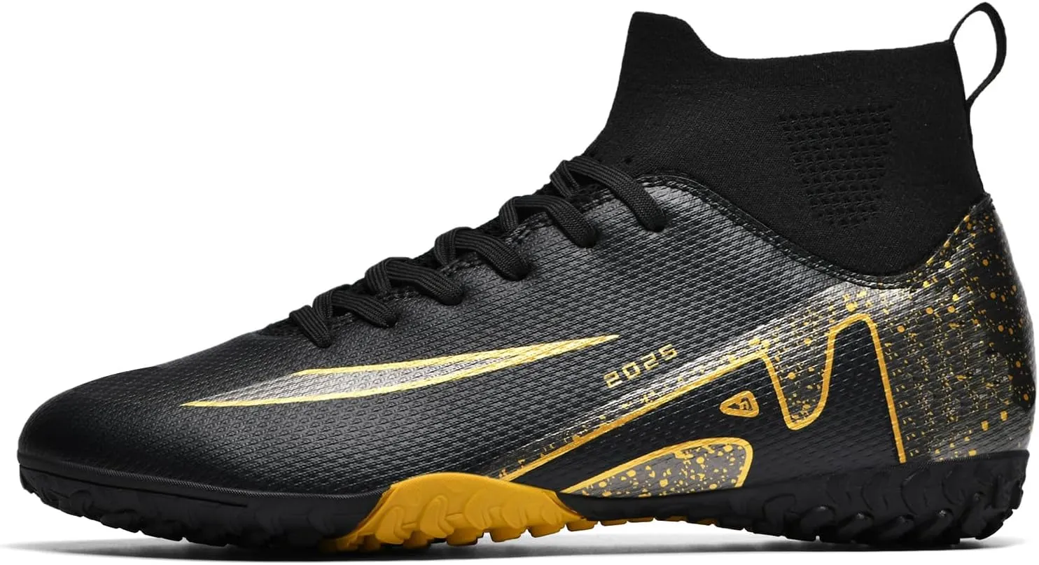 Soccer Cleats for Mens Womens Indoor Soccer Shoes Unisex Baseball Turf Shoes Youth Rugby Shoes Adult AG FG TF Football Boots Wide Training Sneaker