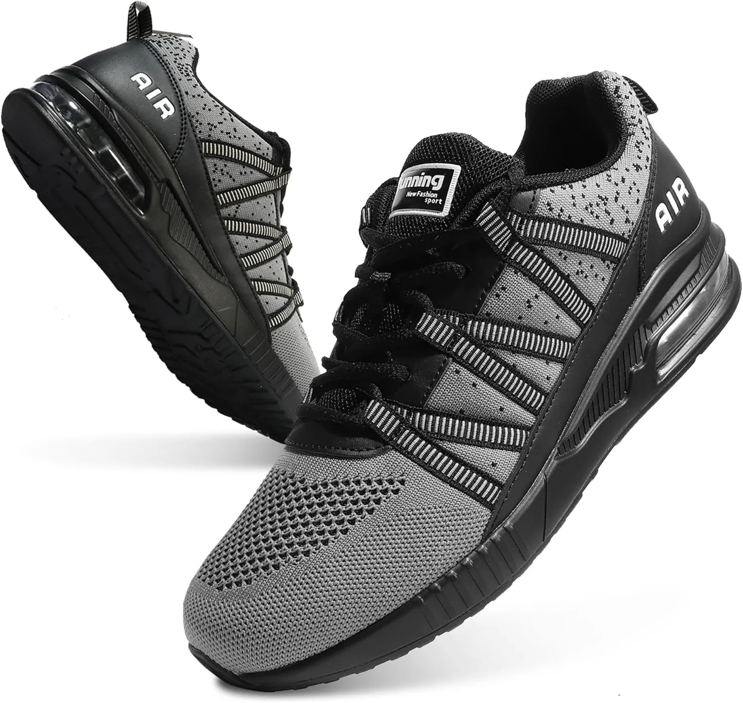 Soulsfeng Mens Air Cushion Running Shoes Lightweight Breathable Workout Tennis Gym Jogging Walking Sneakers US 5.5-12