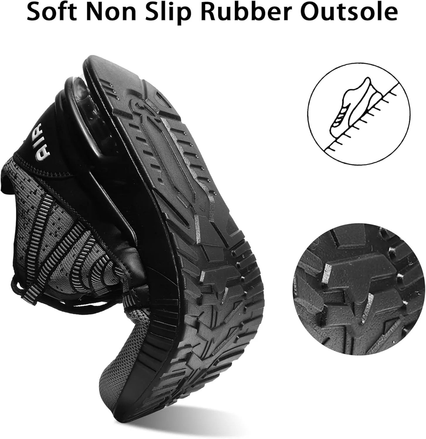 Soulsfeng Mens Air Cushion Running Shoes Lightweight Breathable Workout Tennis Gym Jogging Walking Sneakers US 5.5-12
