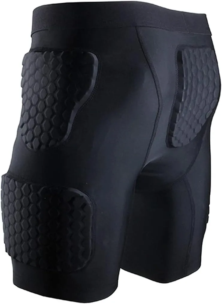 Topeter Men’s Padded Shorts Skate Compression Short Basketball Hip Protective Underwear