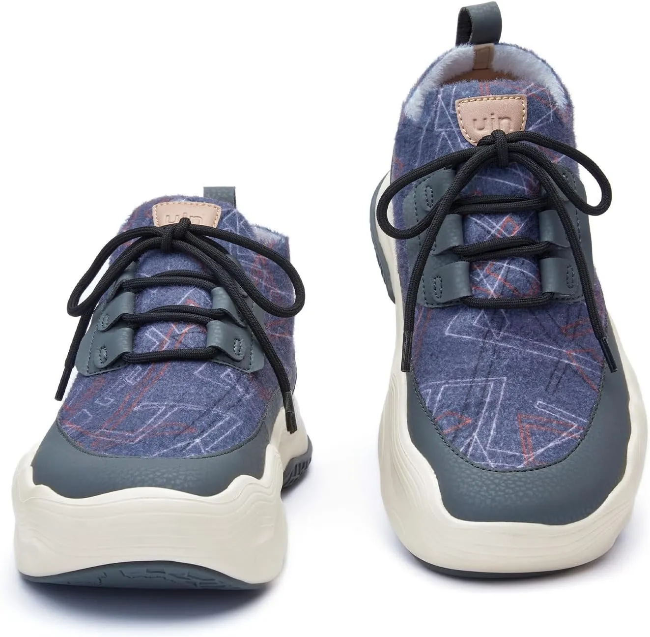 UIN Women's Chunky Platform Fashion Sneakers Walking Casual Comfortable Art Painted Travel Hiking Shoes Catalonia