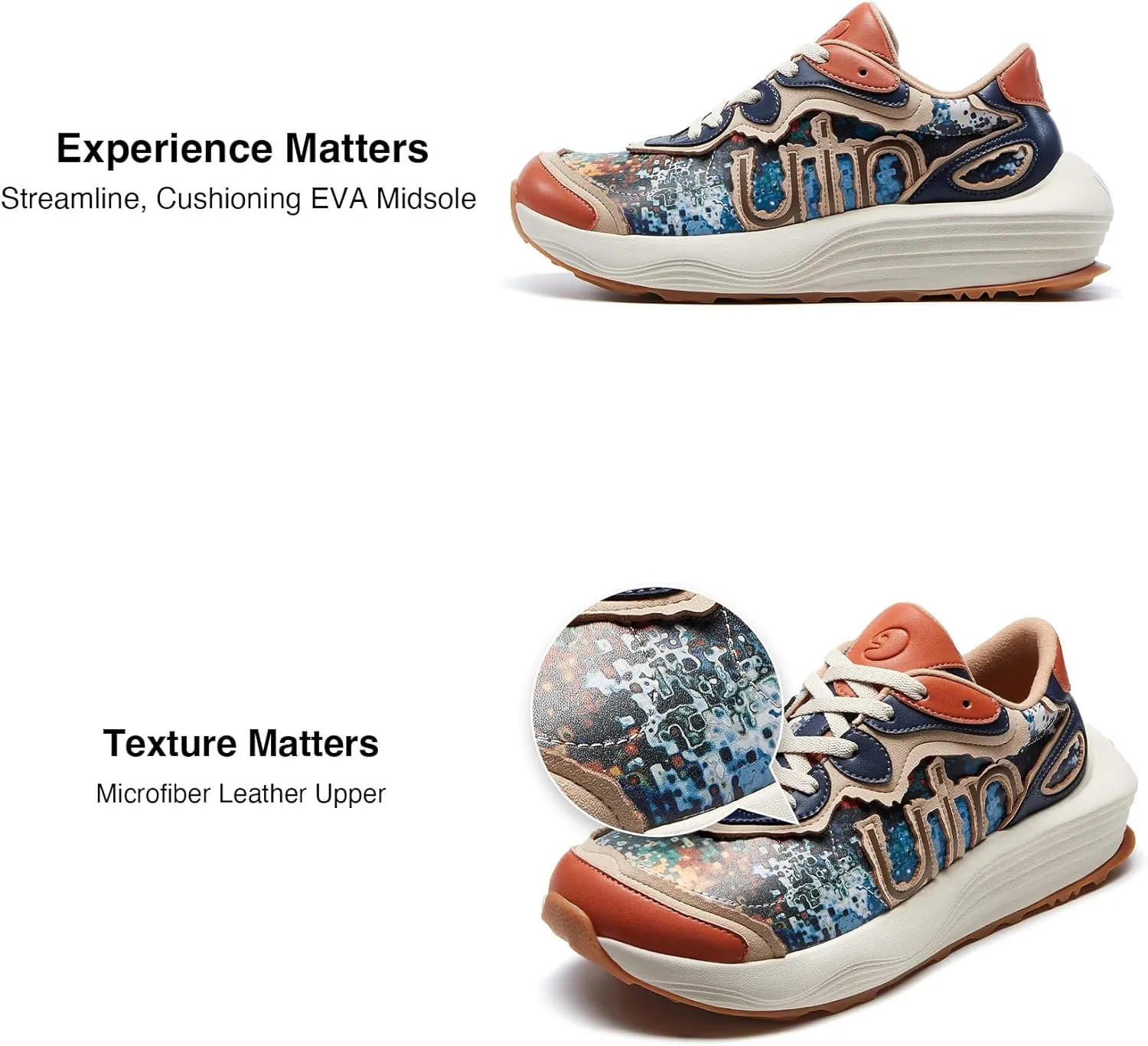 UIN Women's Fashion Sneakers Walking Art Travel Shoes Rock Layer Series