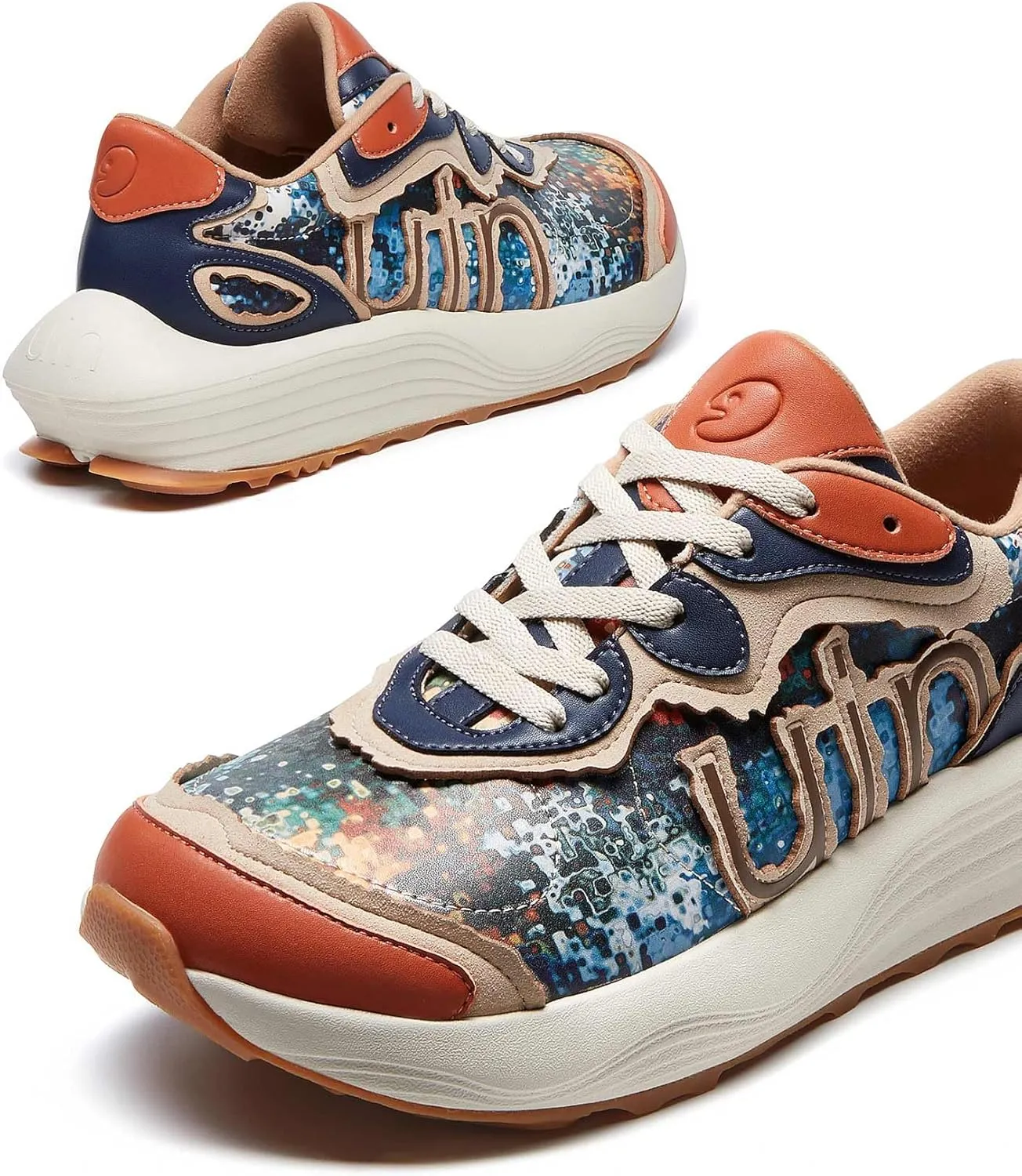 UIN Women's Fashion Sneakers Walking Art Travel Shoes Rock Layer Series
