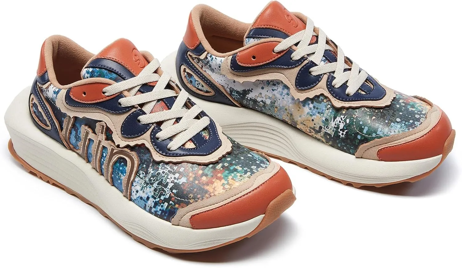 UIN Women's Fashion Sneakers Walking Art Travel Shoes Rock Layer Series