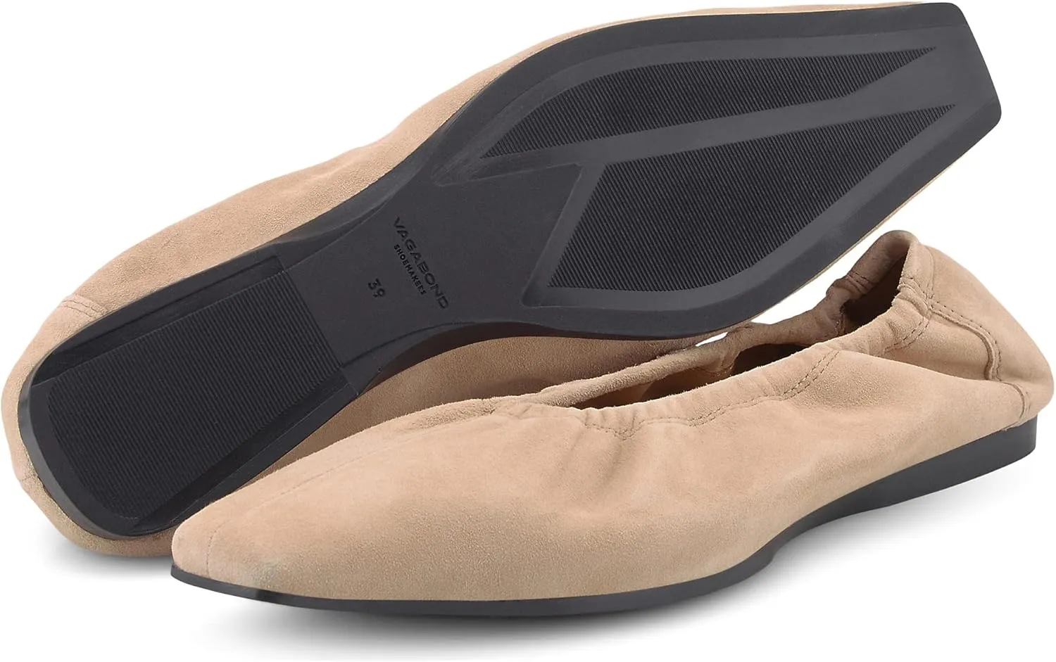 Vagabond Shoemakers Wioletta Suede Flats Safari EU 38 (US Women's 8) M