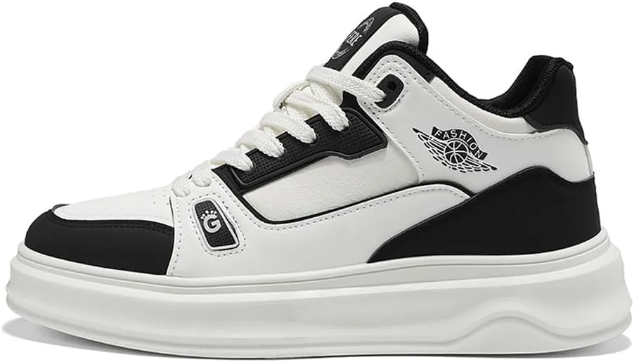 VAXAV Men's Fashion Thick Soled Road Running Platform Sneakers Skate Walking Shoes