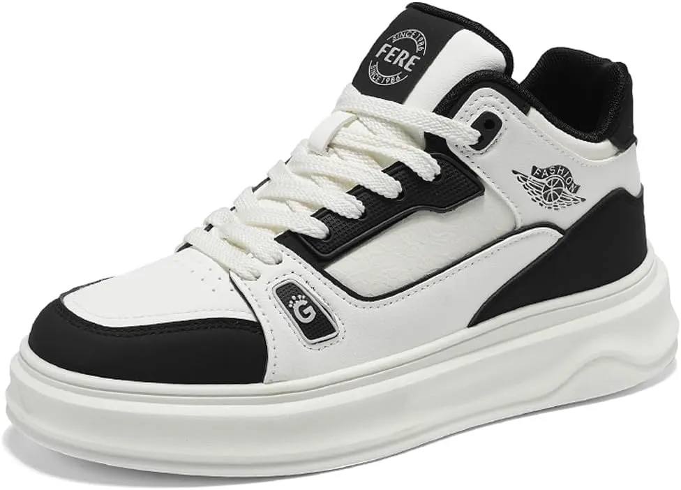 VAXAV Men's Fashion Thick Soled Road Running Platform Sneakers Skate Walking Shoes