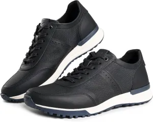 VELEZ Leather Sneakers for Men - Business Casual Dress Shoes - Lace-Up Fashion Tennis