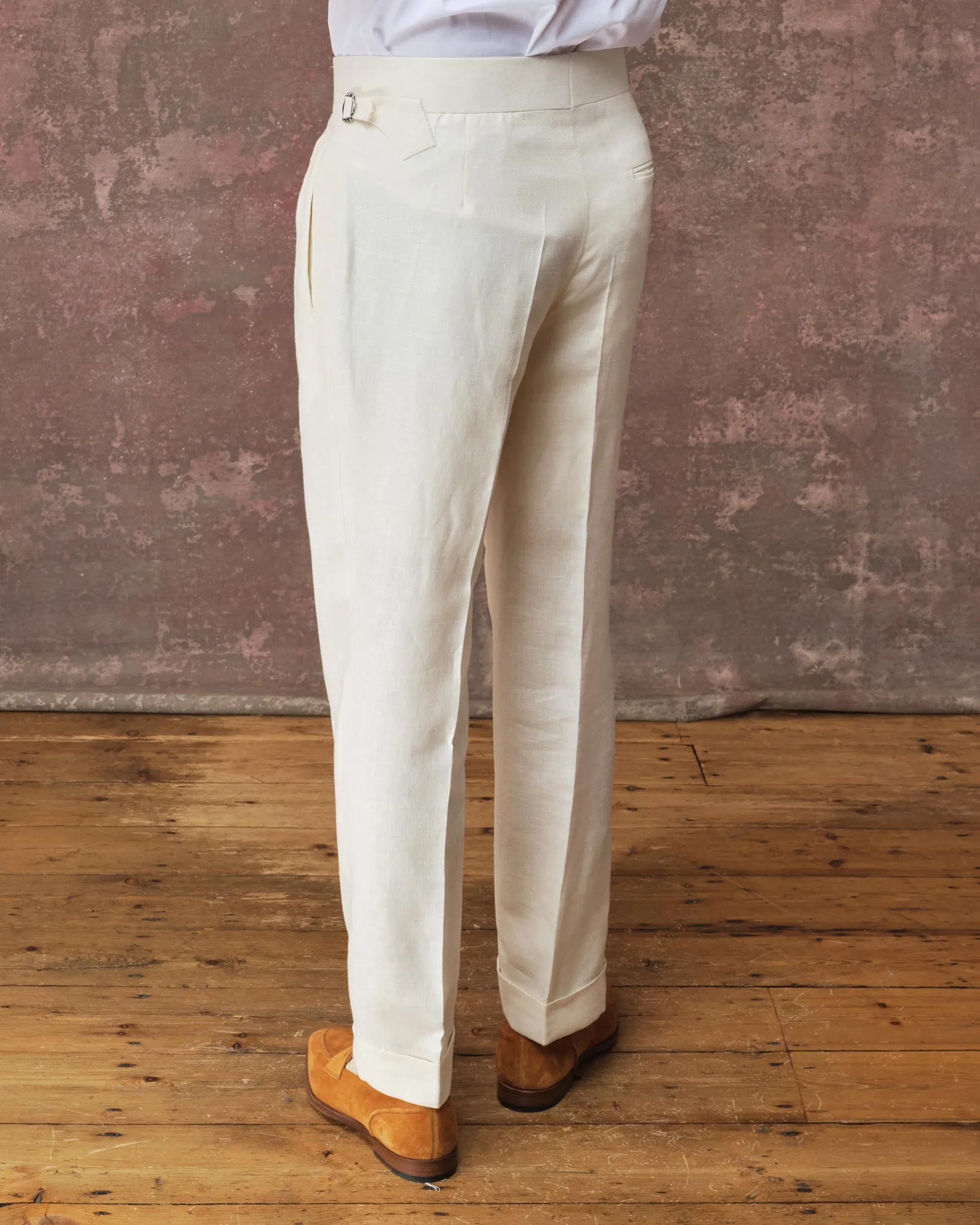 White Linen Heritage Trousers