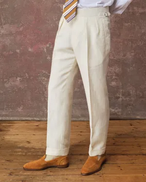 White Linen Heritage Trousers