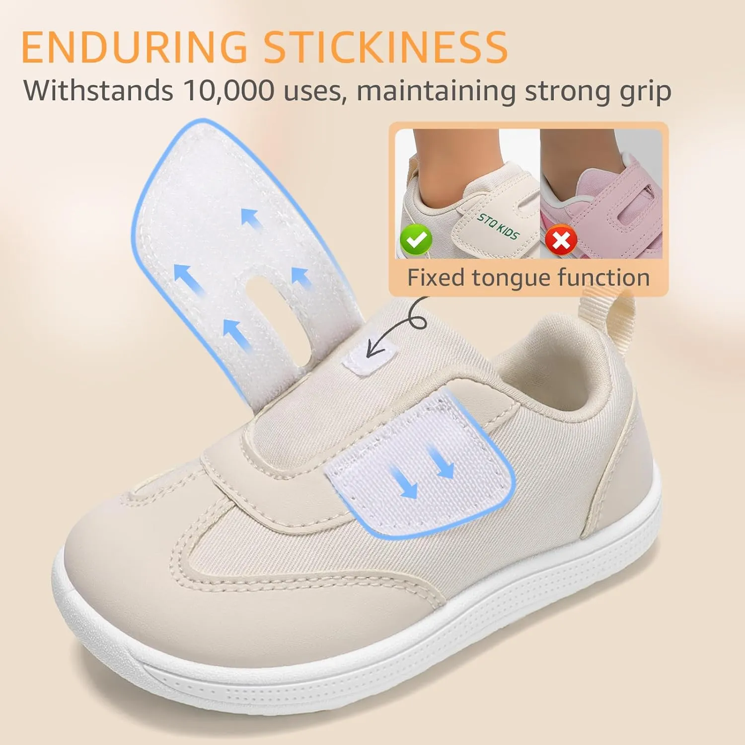 Wide Toe Box Toddler Shoes Zero Drop Boys Girls Barefoot Shoe Non-Slip Little Kids Sneakers for First Walking
