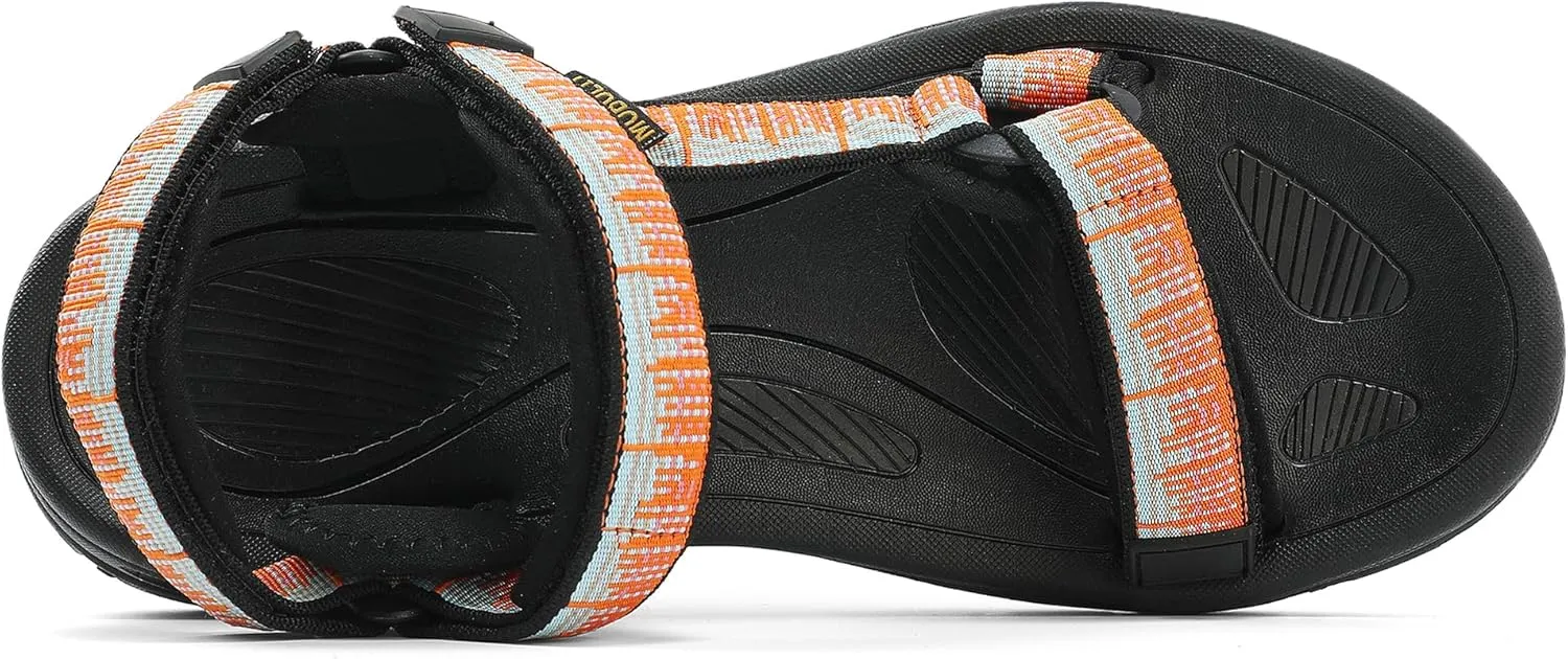 Women's Hiking Sport Sandals Water Outdoor Athletic Shoes With Arch Support Adjustable Velcro Beach Shoes