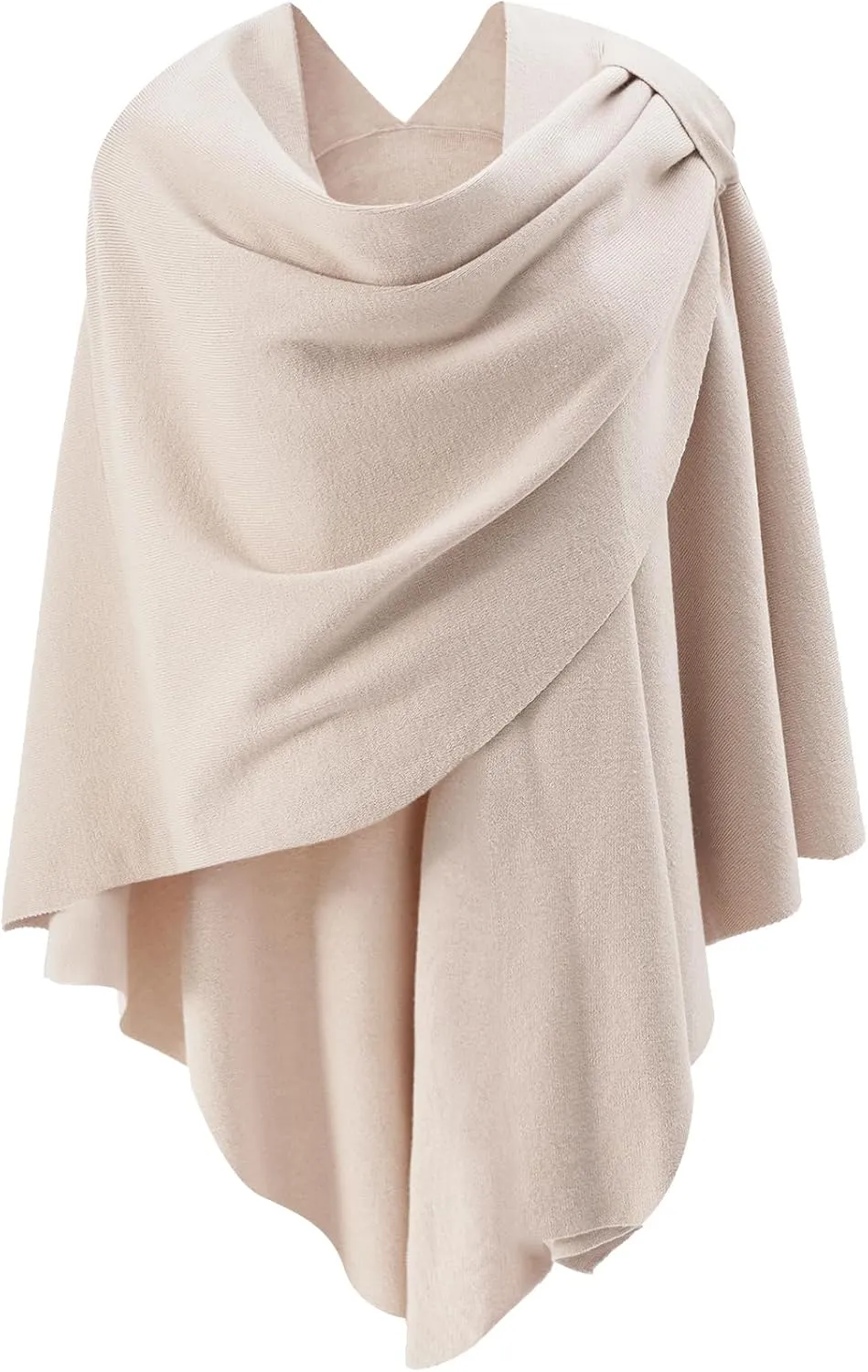 Womens Open Front Poncho Sweater Wrap Topper Knitted Elegant Shawls Cape for Spring Fall Winter
