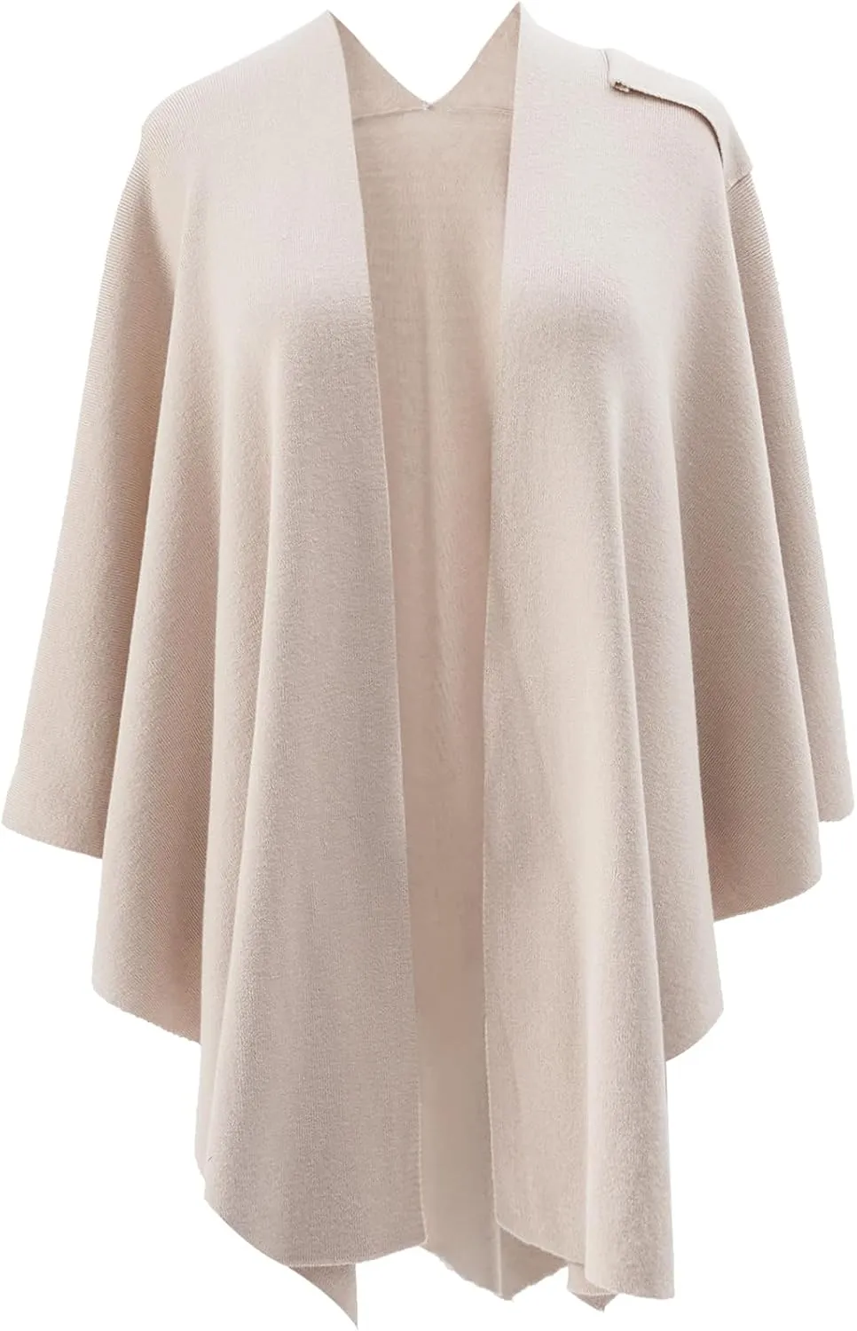 Womens Open Front Poncho Sweater Wrap Topper Knitted Elegant Shawls Cape for Spring Fall Winter