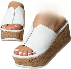 Wooden Clogs for Women Wedge Sandals Mules Slip on Platform Shoes Slippers for Teen Girls - Standing All Day Kawaii Causal Comfortable Walking Lightweight Running Beach Travel Birthday Gifts Trendy