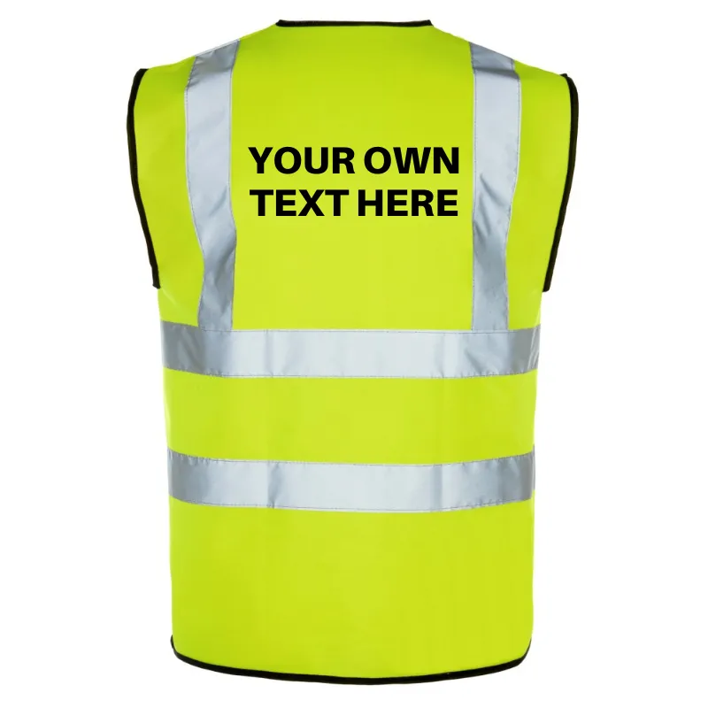 Your Printed Hi-Viz Customer-favorite Own - Waistcoat Text Steep discount